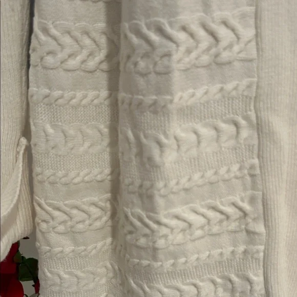 White House Black Market Cream Textured Cardigan - Picture 3 of 9